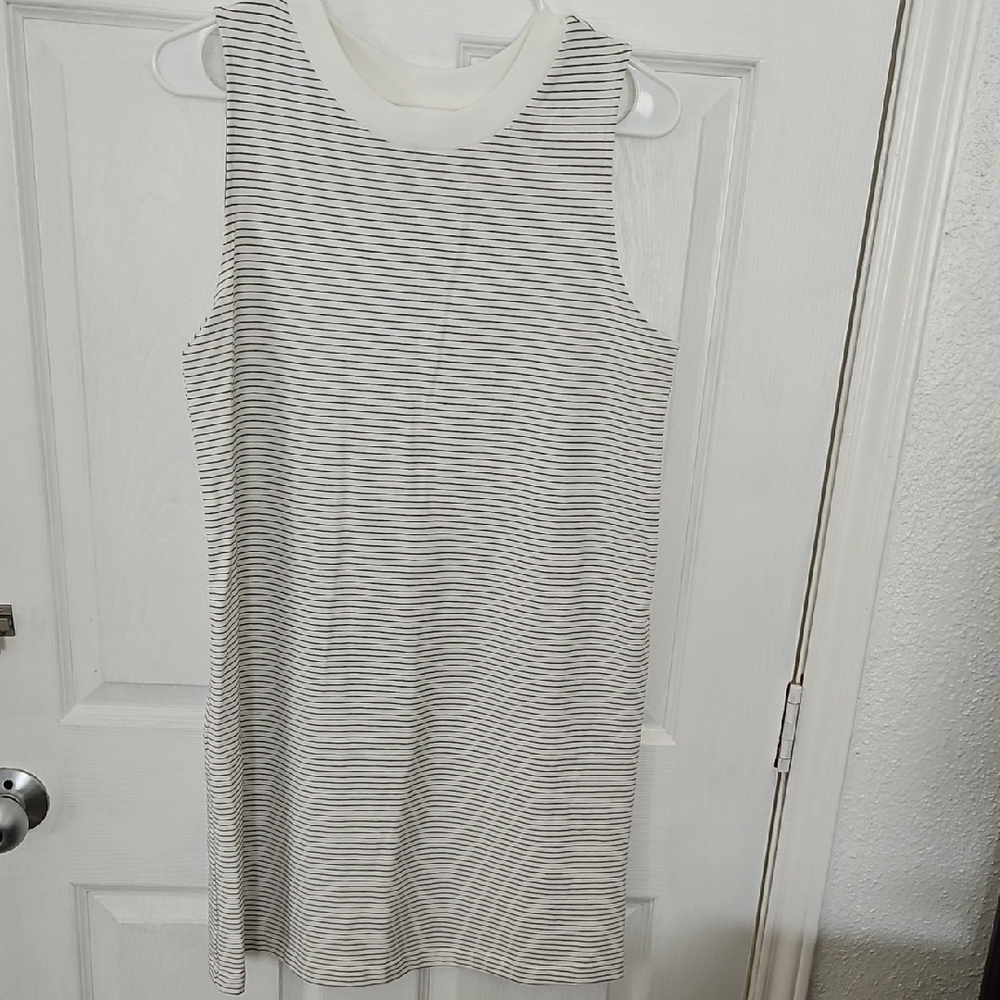 a new day Black and White Striped Mini Dress
